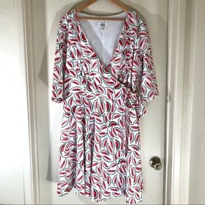 Unique Vintage watermelon wrap dress size 4X